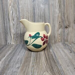 Vintage Starflower Watt Pitcher, #16 Oven Ware 5 Petal